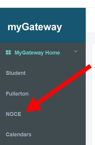 The myGateway left side menu example