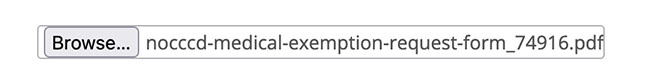 example of uploading an exemption
