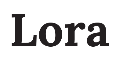 Example of Lora font