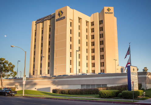 A street photo of the Anaheim Campus.