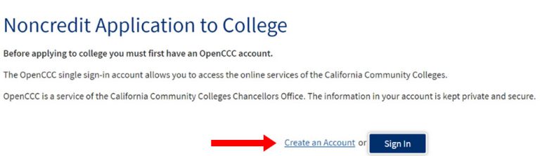 How to Create an OpenCCC Account - Application Part 1 - North Orange ...