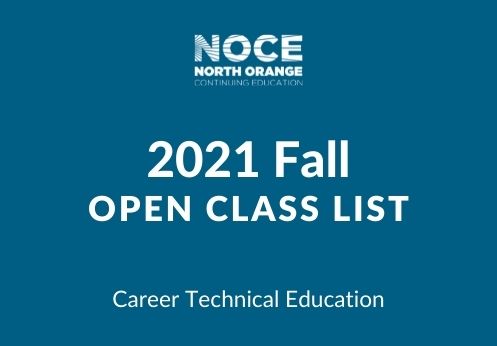 2021 Fall Open class list for CTE