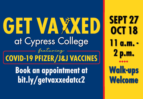 Cypress College get vaxxed event