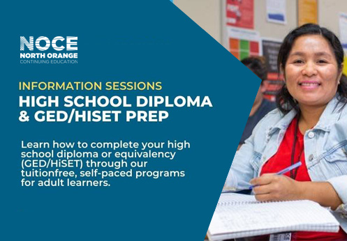 Information sessions for High school diploma and GED/HiSET