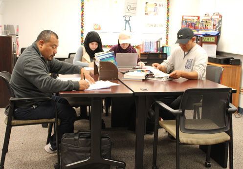 Students studying in the Anaheim Learning Center