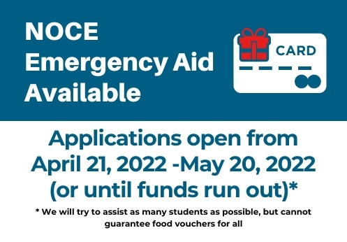 2022 emergency aid logo with application open dates