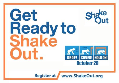 Get ready to shake out on October 20, 2022 for the Great ShakeOut EarthQuake Drill