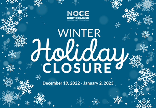 Winter Holiday Closure from December 19, 2022 - January 2, 2023