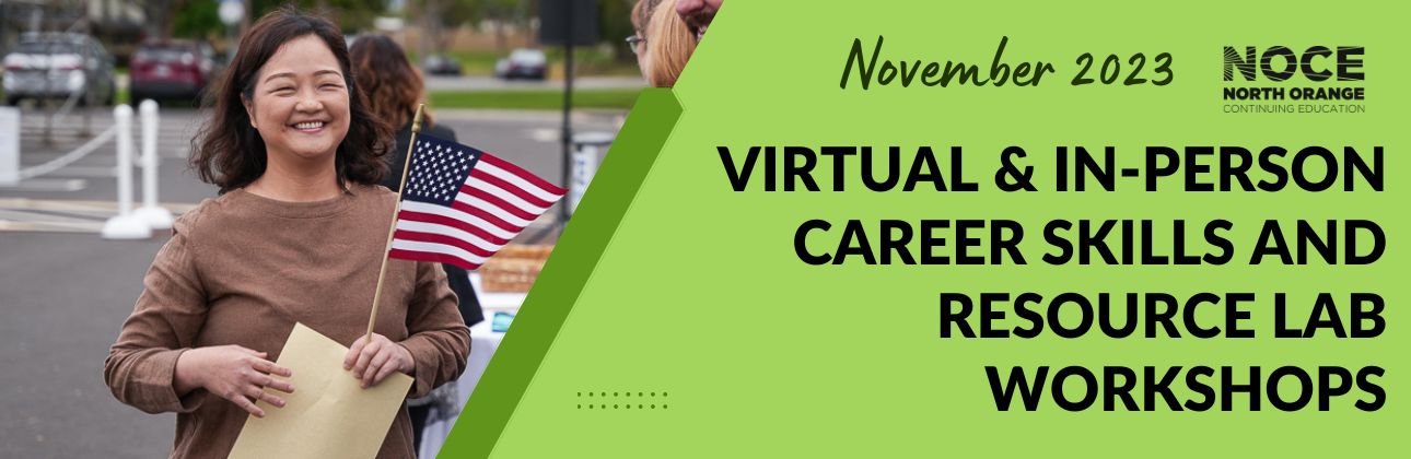 November 2023 virtual and in-person Career Skills and Resource Lab workshops