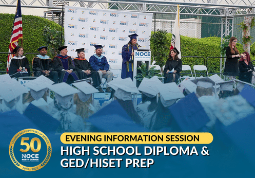 April 16, 2024 Evening High School Diploma & GED/HiSET Prep Information Session