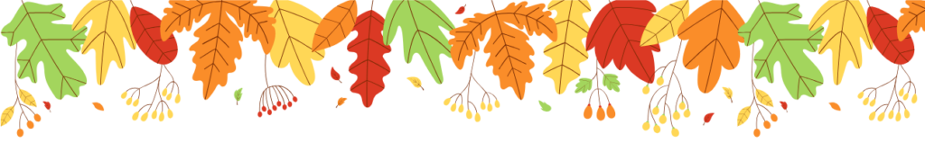 Fall leaves in assorted colors for decoration but upside-down