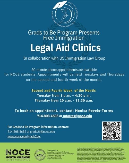 Grads to be legal aid clinics flier image