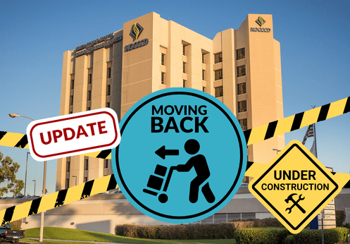 Update Moving Back, Under Construction at the NOCE Anaheim Campus