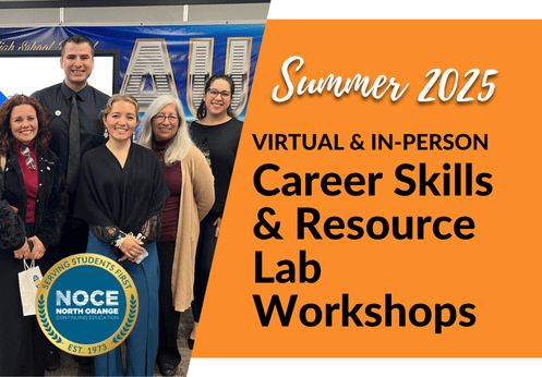 Summer 2025, Virtual & In-person Career Skills & Resource Lab Workshops