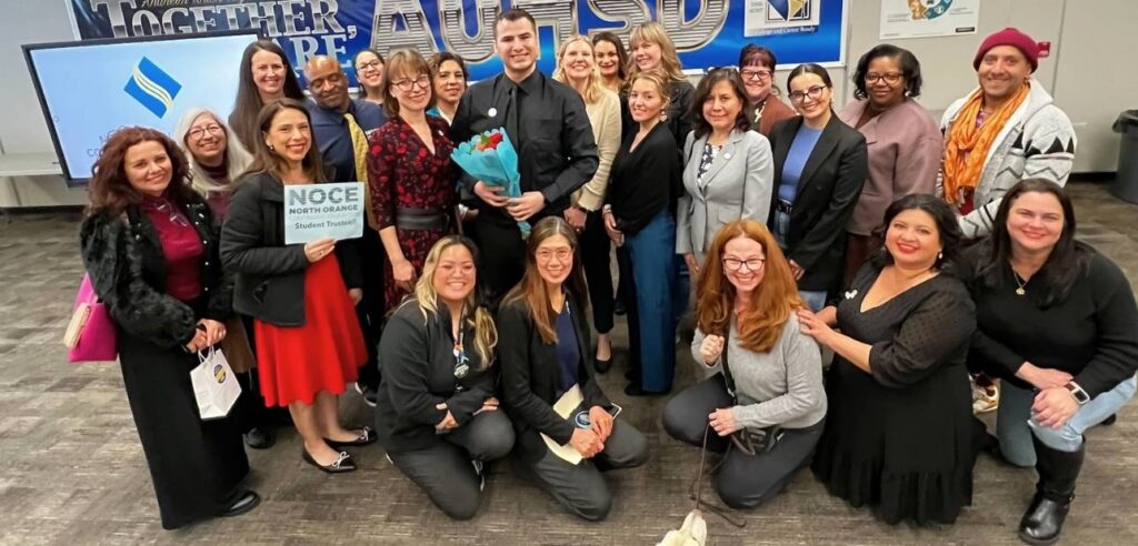 A group photo of NOCE staff and faculty with Robert Johnson on first board of directors meeting.