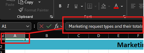 A screenshot demonstrating screen reader navigational text