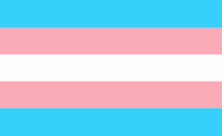 Transgender Flag: light blue, baby pink and white strips