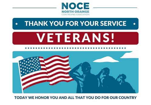 Thank you for your service veterans! Today NOCE honors you and all that you do for our country.