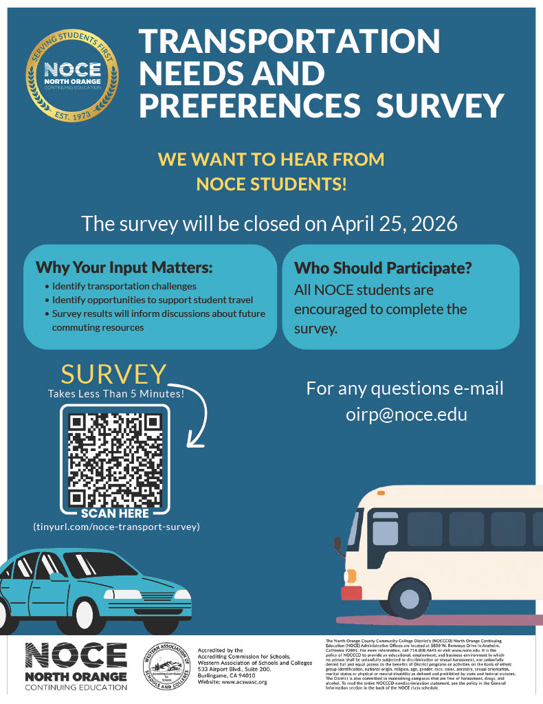 TRANSPORTATION NEEDS and Preferences SURVEY Flyer