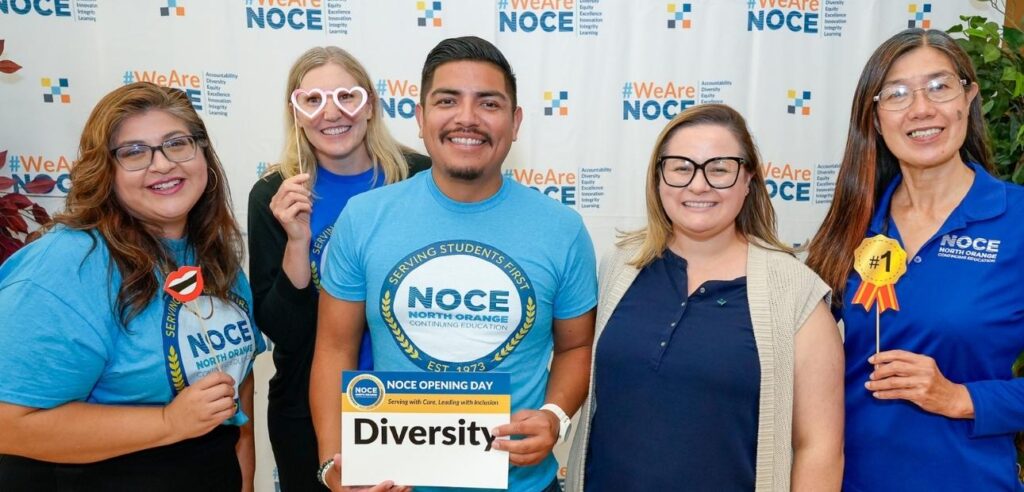 A group photo with NOCE's LGBTQIA+ Program Coordinator, Christian Garcia.