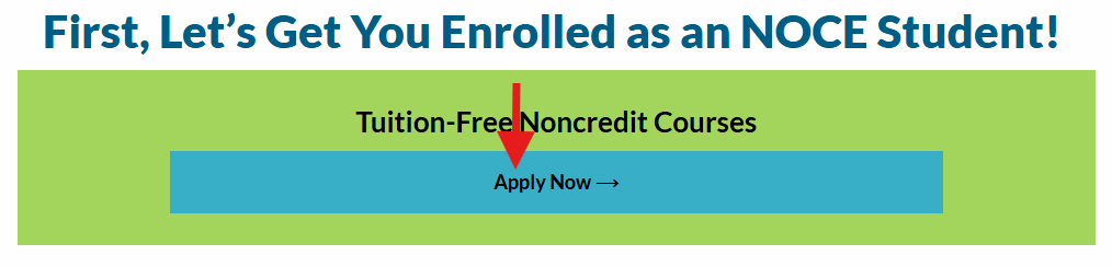NOCE Apply Now webpage button to get to the NOCE application site.
